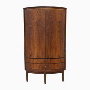 Mid-Century Modern Danish Bow Front Corner Cabinet, 1950s