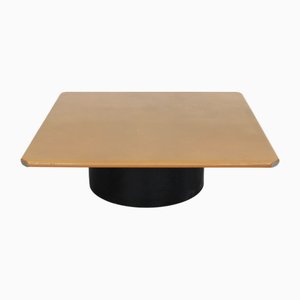 Tobio Low Square Table in Leather by Tobia & Afra Scarpa for B&B Italia, 1970s