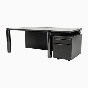 Executive Office Desk by F.A. Porsche for Castelli 1980s, Set of 2