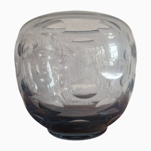 Ball Cut Vase by Wilhelm Wagenfeld for Vereinigte Lausitzer Glaswerke AG, 1940s