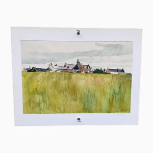 Michel Roubille, Saint Colomban, 1978, Acquarello