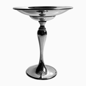 Heavy Silver-Plated Foot Bowl, 1980s