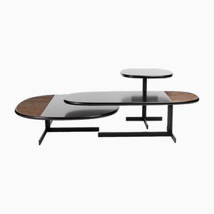 Naturae Tris Tables in Black by Angelettiruzza Design from Bottega Intreccio, Set of 3