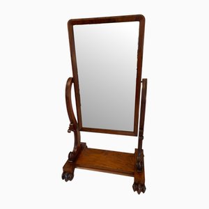 Specchio grande vittoriano antico in mogano, 1860