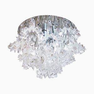Plafón Arethusa grande de cristal de Murano de Barovier & Toso, años 60