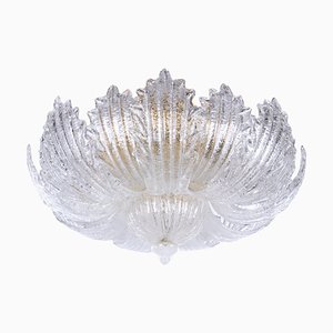 Flush Mount in Glass and Brass in the style of Barovier & Toso, 1990s