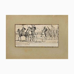 Alfred de Richemont, The Crusades, Mixed Media Drawing, Late 19th Century