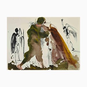 Salvador Dali, Tobias Listens to Raphael, Lithograph, 1964