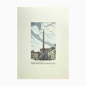 Giuseppe Malandrino, Saint Peter, Etching, 1970s