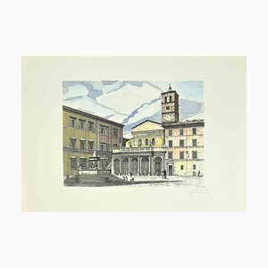 Giuseppe Malandrino, Santa Maria Maggiore di Trastevere, Aguafuerte, años 70