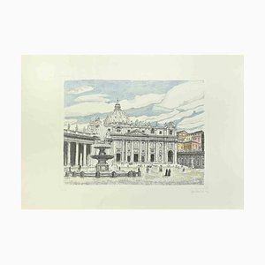 Giuseppe Malandrino, Saint Peter, Etching, 1970s