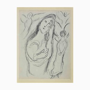 Marc Chagall, Sarah And The Angels, Lithograph, 1960