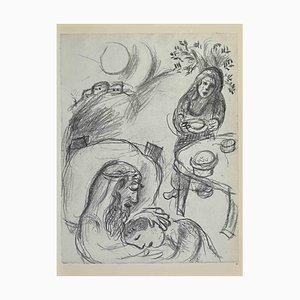Marc Chagall, The Two Daughters of Laban, Lithograph, 1960
