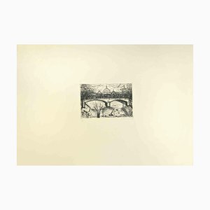 Nazareno Gattamenata, St. Peter and Tiber, Etching, 1970s