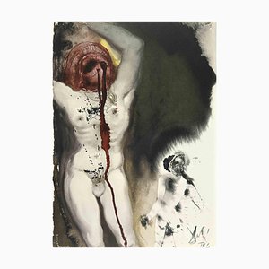 Salvador Dali, David and Goliath, Lithograph, 1964