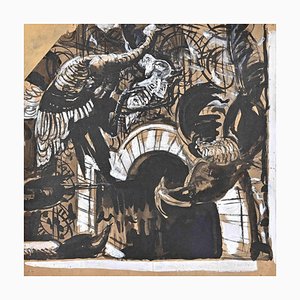 Gabriele Galantara, Gigantische Vögel, Mixed Media, 1920er