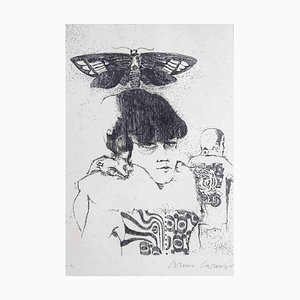 Bruno Caruso, Toreador et Papillon, Etching, 1980s