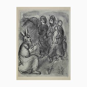 Marc Chagall, Jethro Brings Zepporah, Lithograph, 1960