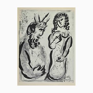 Marc Chagall, Pharoah and the Hebrew Midwives, Lithograph, 1960