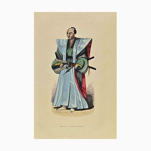 Auguste Wahlen, Japanese in Ceremonial Costume, Lithograph, 1844