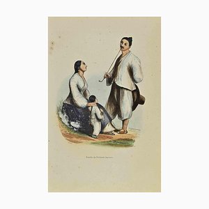 Auguste Wahlen, Family of Japanese Fishermen, Lithograph, 1844