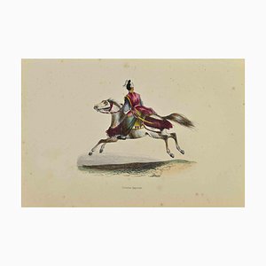 Auguste Wahlen, Japanese Rider, Lithograph, 1844