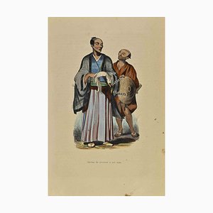 Auguste Wahlen, Japanese Man with his Valet, Lithograph, 1844