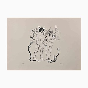 Gian Barresi, Adam and Eve, Lithograph, 1980s