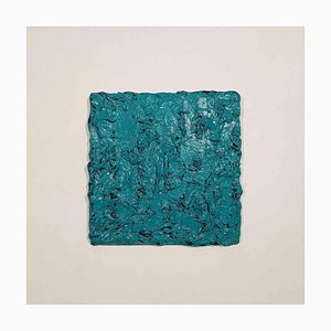 Vito Difilippo, Quadrotto Materico Turchese, Acrylic, 2022