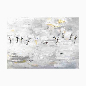 Parimah Avani, Lullaby for Children of the Revolution, Ink & Acrylic on Canvas, 2023