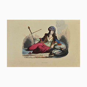 Auguste Wahlen, Persian Lady, Lithograph, 1844