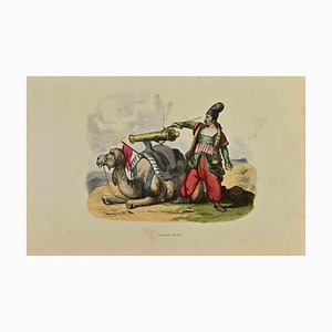 Auguste Wahlen, Persian Gunner, Lithograph, 1844