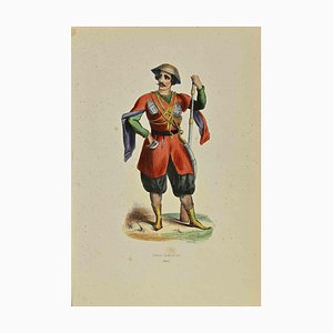 Auguste Wahlen, Imerethian Prince, Lithograph, 1844