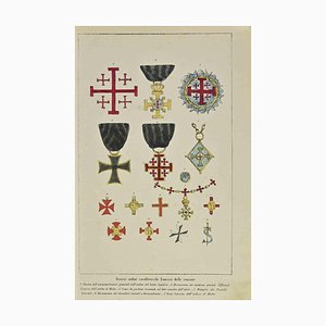 Auguste Wahlen, Different French Orders of Chivalry, Lithograph, 1844