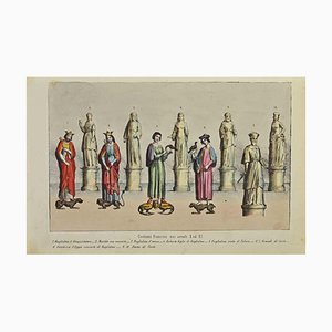 Auguste Wahlen, French Customs in the X and XI Centuries, Lithograph, 1844