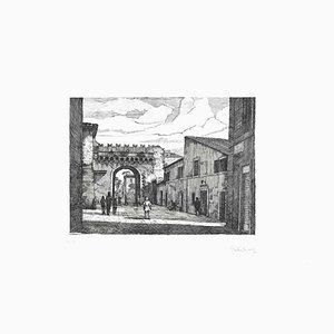 Giuseppe Malandrino, Roman View, Etching, 1970s