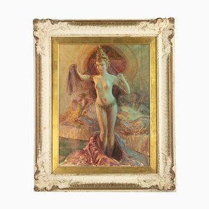 French Artist, Oriental Dancer, Oil Painting, Late 19th Century
