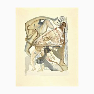 Salvador Dali, On The Edge of the Seventh Circle, Woodcut Print, 1963