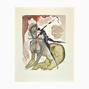 Salvador Dali, Beatrice Resolves Dante's Doubts, Woodcut Print, 1963