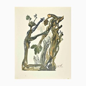 Salvador Dali, Forest of Suicides, Woodcut Print, 1963