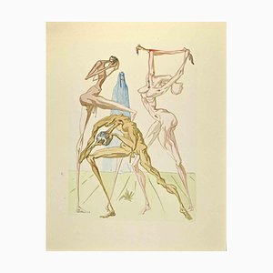 Salvador Dali, The Sodomites, Woodcut Print, 1963