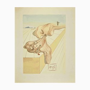 Salvador Dali, Gianni Schicchi's Bite, Woodcut Print, 1963