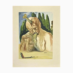 Salvador Dali, Lucifer, Woodcut Print, 1963