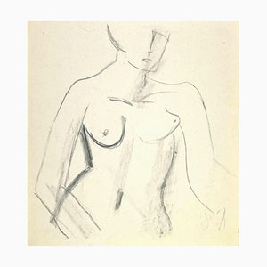Louis Berthomme Saint-André, Le Nu, Dessin Au Crayon, Milieu Du 20e Siècle