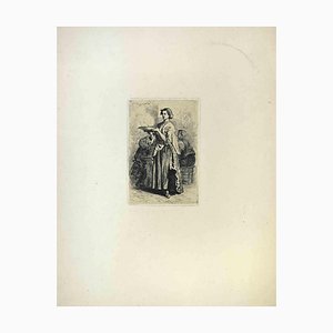 Gustave Donjean, Die Dame, Radierung, 1860er