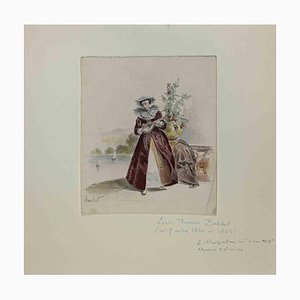 Louis Thomas Bardel, Portrait of a Lady, Lithograph, Early 19th Century