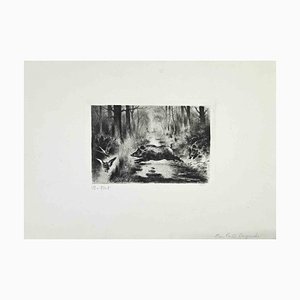 Xavier de Poret, The Wild Boars, Etching, 1934