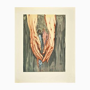 Salvador Dali, Hands of Antaeus, Woodcut Print, 1963