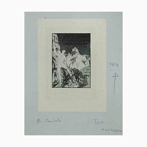 B. Paulcole, Ex Libris Dr. Karl Franck, Woodcut, 1904