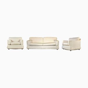 Vintage Sofa and Armchairs, 1970s, Set of 3